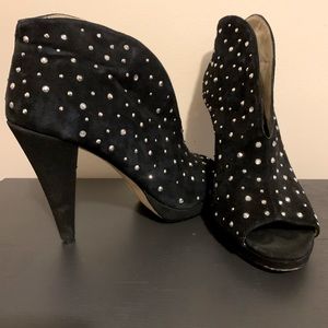 INC opened toed bootie heels
